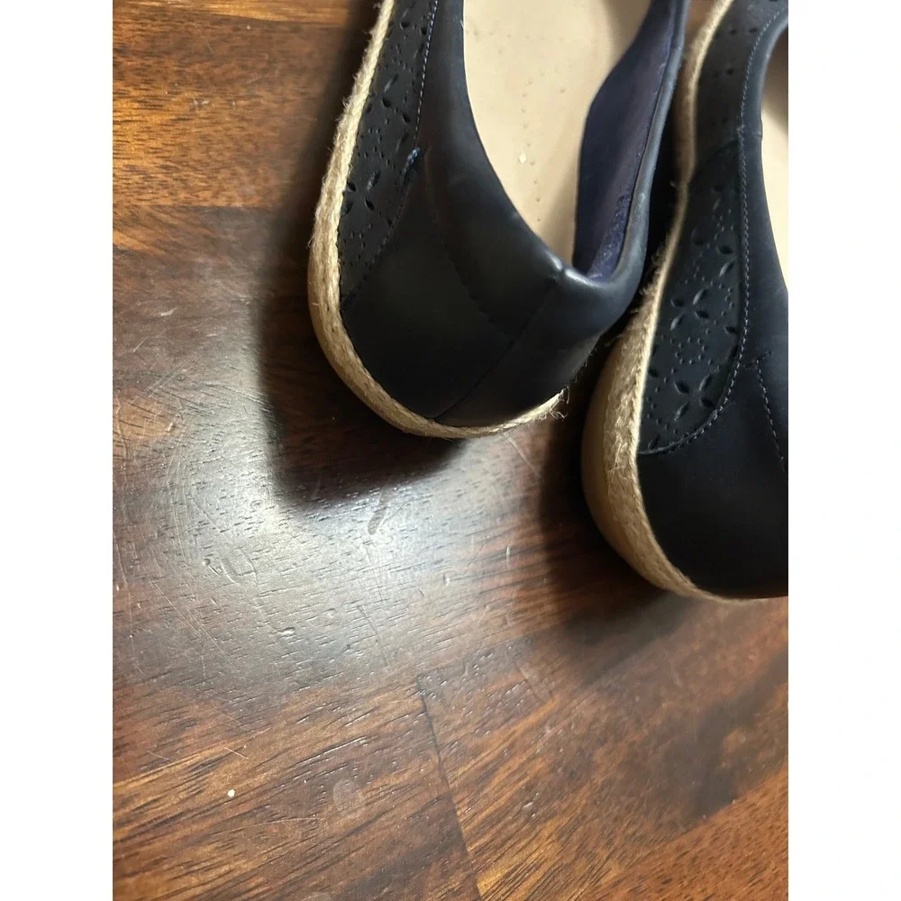 Clarks Navy Blue Espadrille Flats